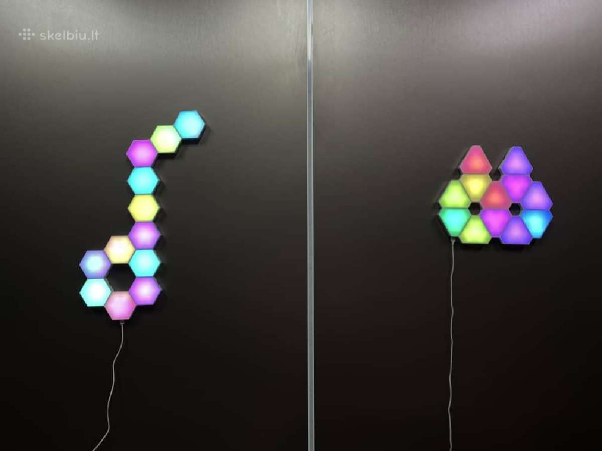 LED Rgb Šešiakampis apšvietimas žaidimų kambariui - nuotraukos Nr. 8
