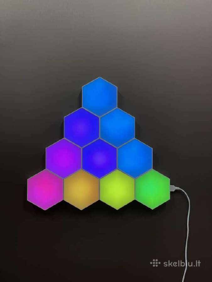 LED Rgb Šešiakampis apšvietimas žaidimų kambariui - nuotraukos Nr. 9