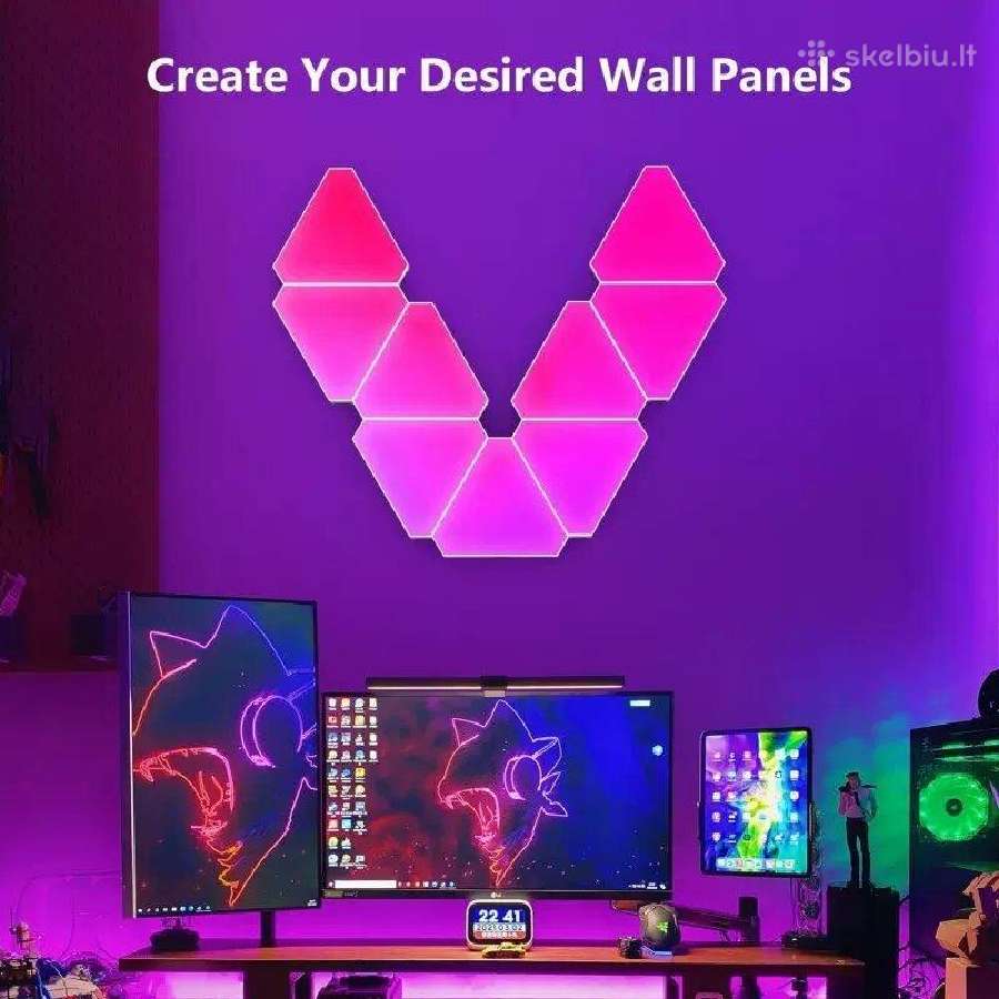 LED Rgb Šešiakampis apšvietimas žaidimų kambariui - nuotraukos Nr. 19