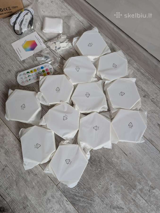 LED Rgb Šešiakampis apšvietimas žaidimų kambariui - nuotraukos Nr. 24