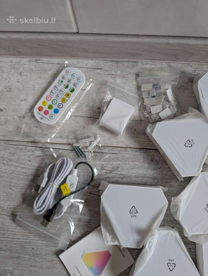 LED Rgb Šešiakampis apšvietimas žaidimų kambariui - nuotraukos Nr. 26