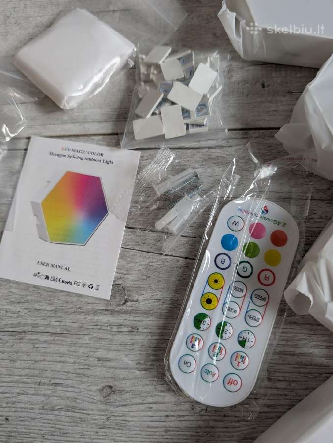 LED Rgb Šešiakampis apšvietimas žaidimų kambariui - nuotraukos Nr. 27