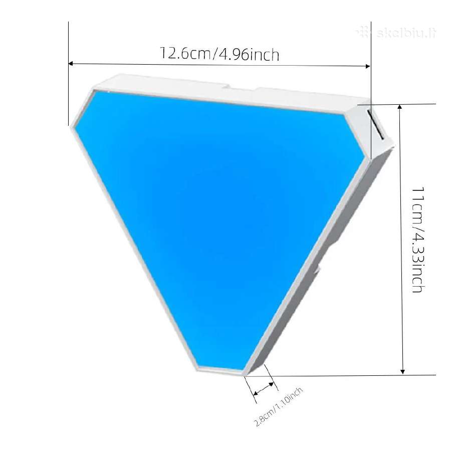 LED Rgb Trikampis apšvietimas gaming sienos + App - nuotraukos Nr. 6