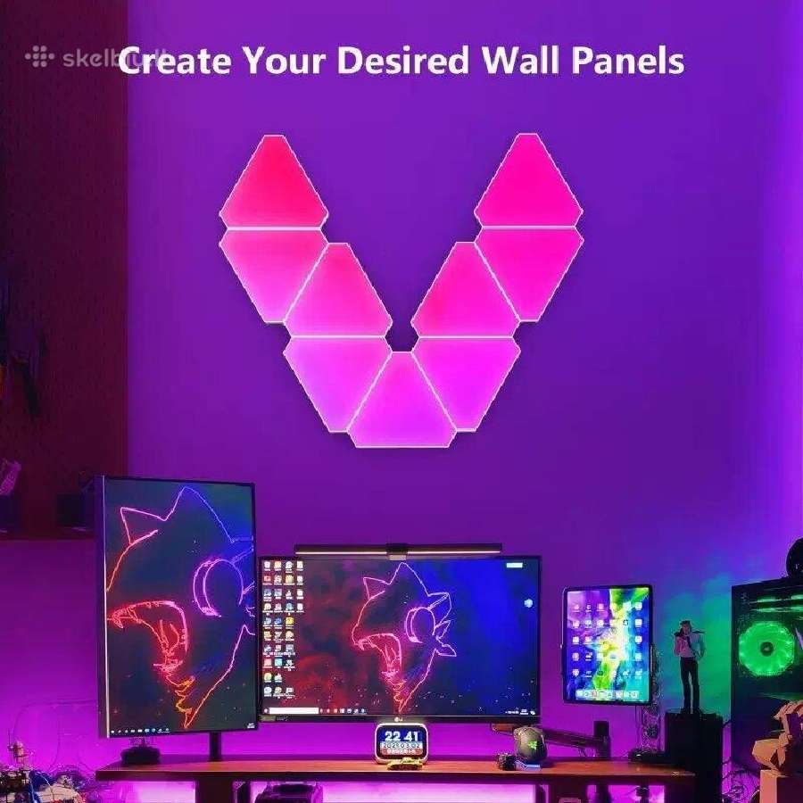 LED Rgb Trikampis apšvietimas gaming sienos + App - nuotraukos Nr. 10