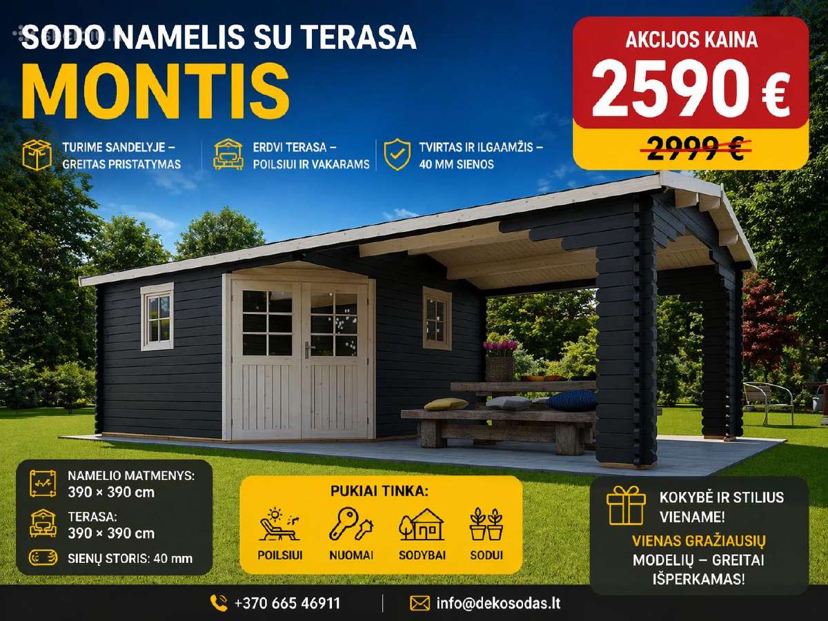 Medinis namukas Montis Akcija Sandelyje