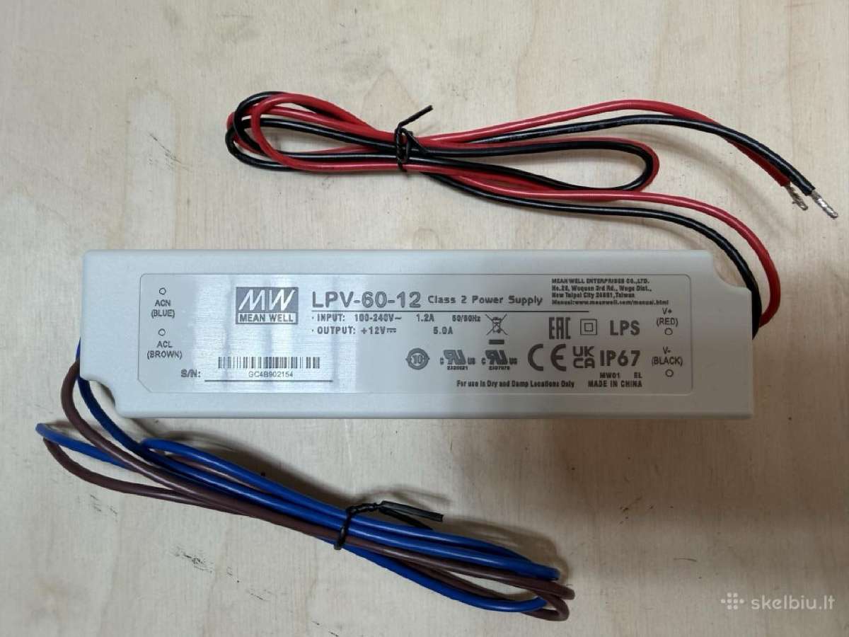 Mean well Lpv-60-12 Impulsinis maitinimo šaltinis