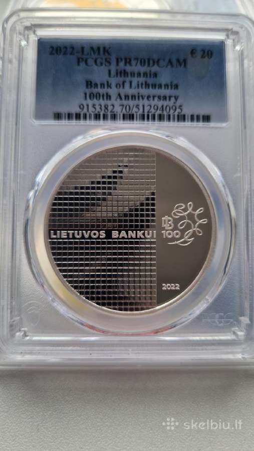2022m. 20 Eur Lietuvos banko 100 m