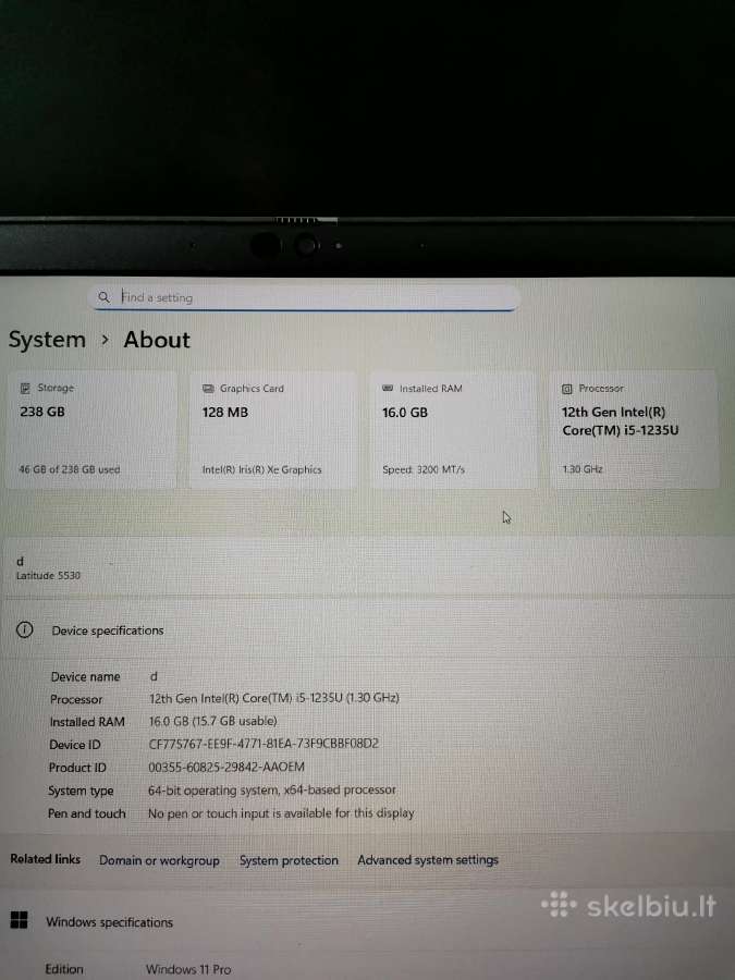 Dell Latitude 5530 - nuotraukos Nr. 3