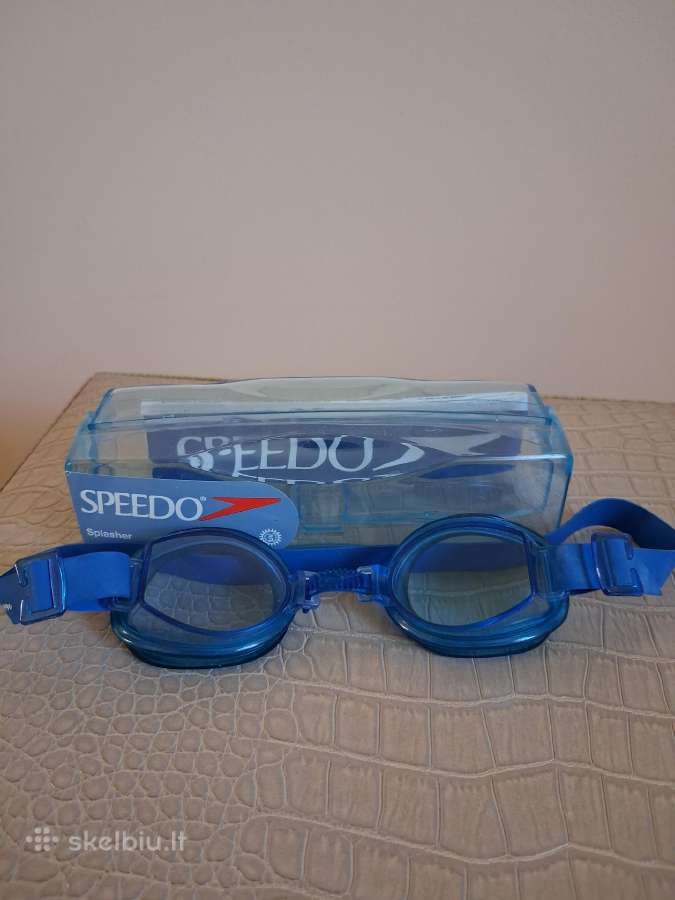Speedo Splasher mėlyni plaukimo akiniai su dėklu - nuotraukos Nr. 2