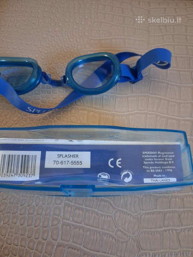 Speedo Splasher mėlyni plaukimo akiniai su dėklu - nuotraukos Nr. 4
