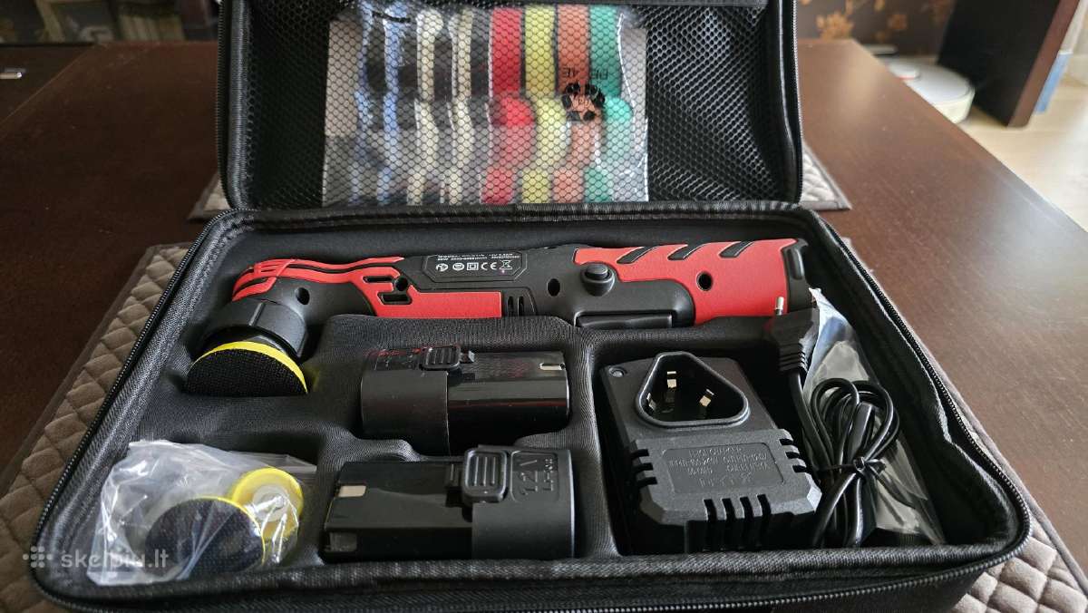 Akumuliatorinis mini automobilio poliruoklis - nuotraukos Nr. 2