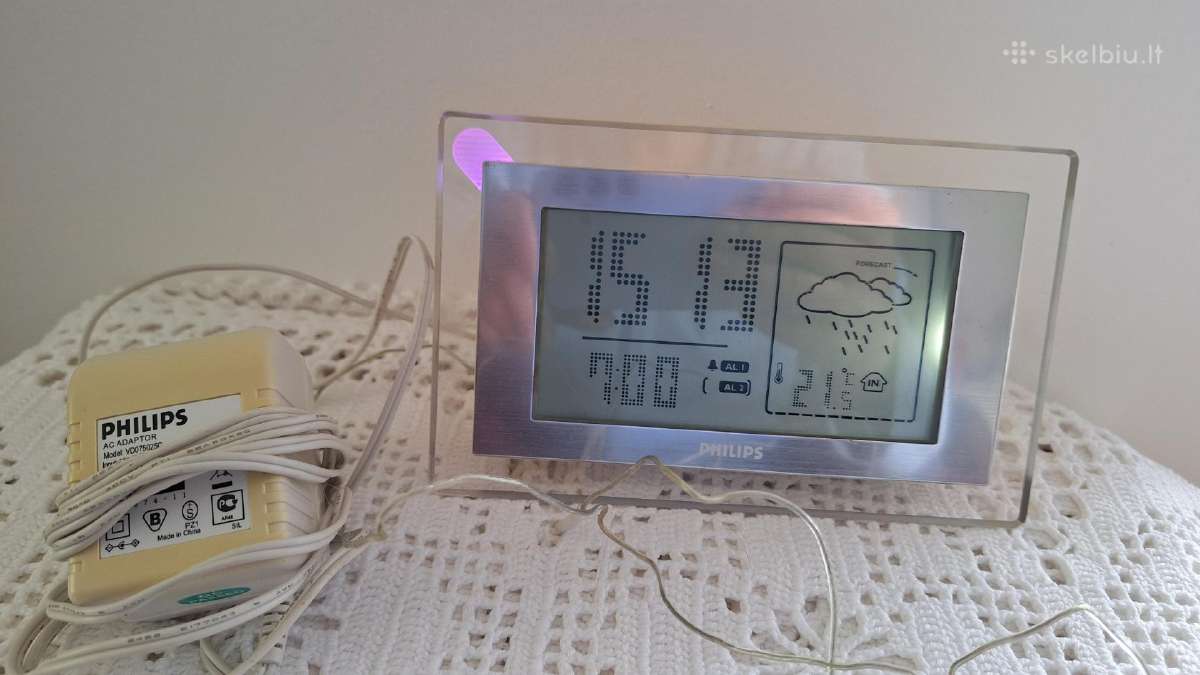 Radijo žadintuvas „Philips Aj210/05“ su orų ir tem - nuotraukos Nr. 3