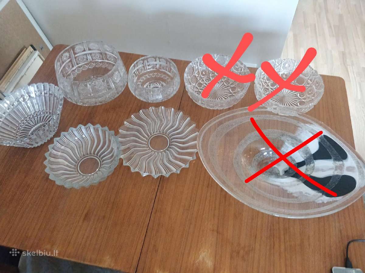 Krikštolinės serviravimo vazos