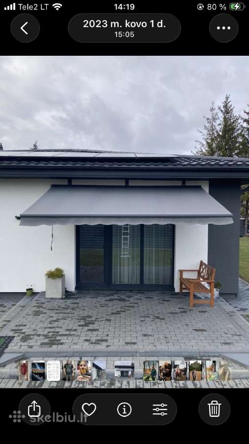 Parduodama mažai naudota markize antracito spalvos - nuotraukos Nr. 8