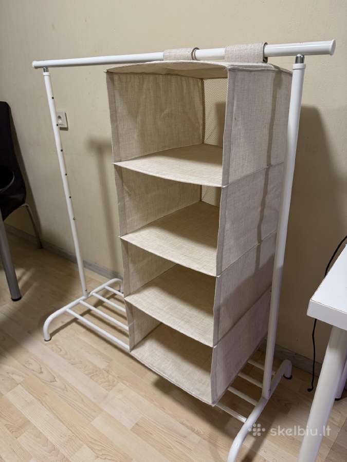 Ikea drabužių kabykla Rigga + Pakabinama lentyna