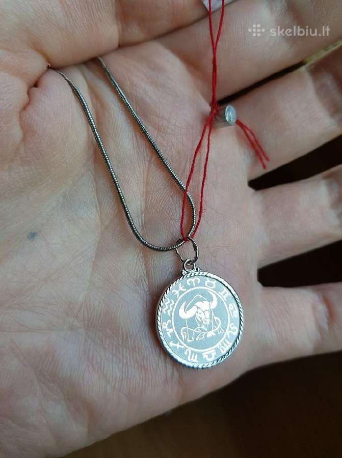 Sidabrine Grandinele su sidabriniu pakabuku Taurus - nuotraukos Nr. 3