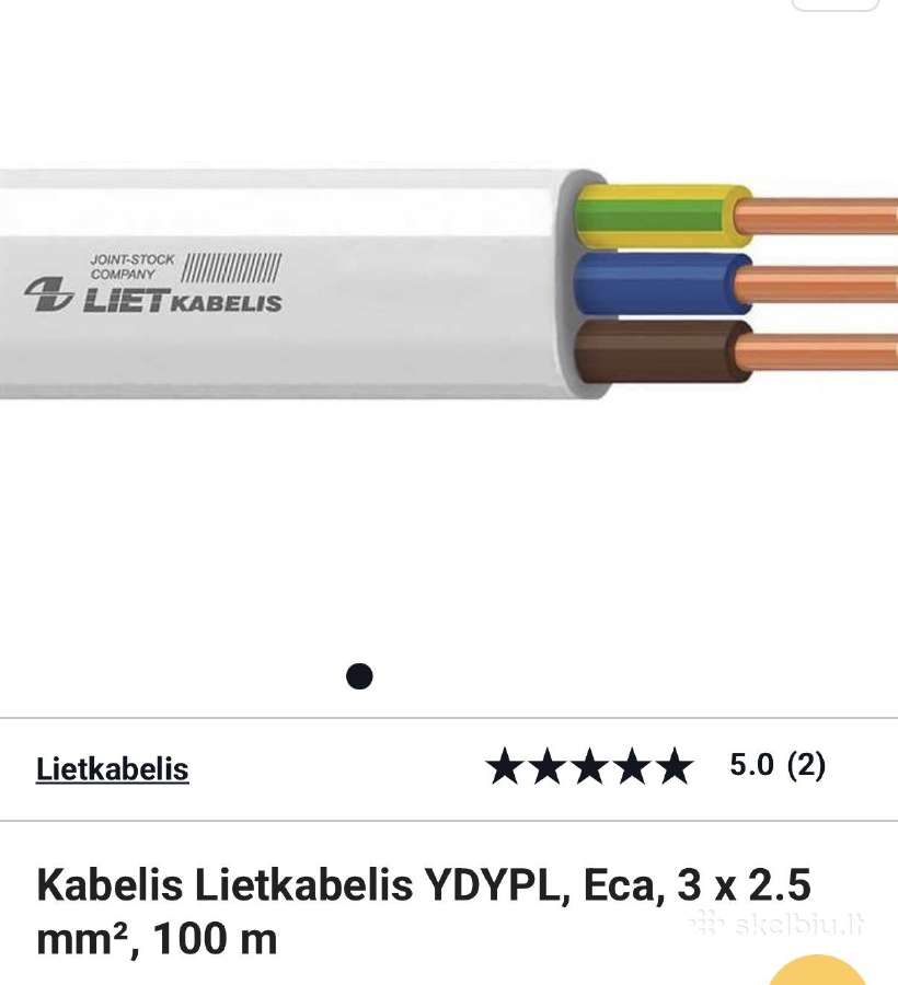 Ydyp kabelis 3*2,5 80m