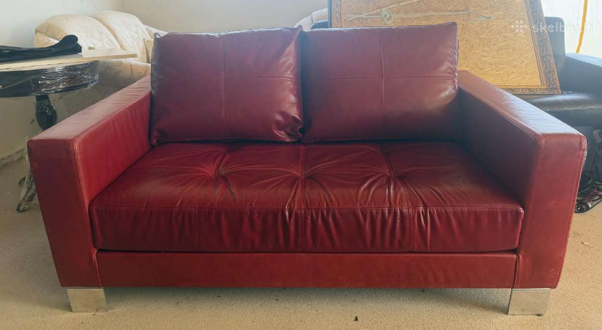 Itališka natūralios odos sofa