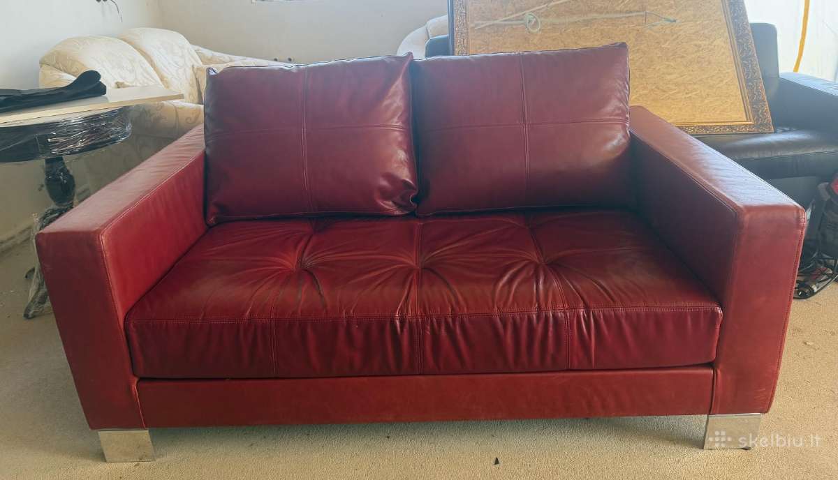 Itališka natūralios odos sofa - nuotraukos Nr. 2