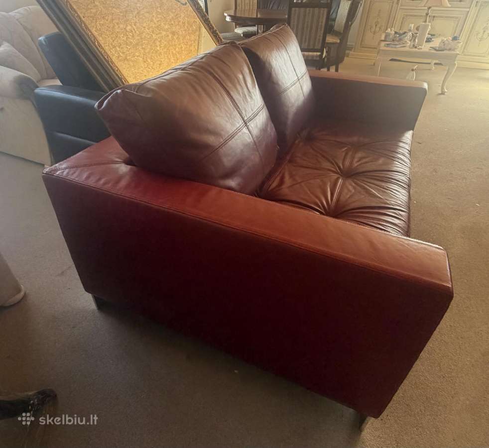 Itališka natūralios odos sofa - nuotraukos Nr. 5
