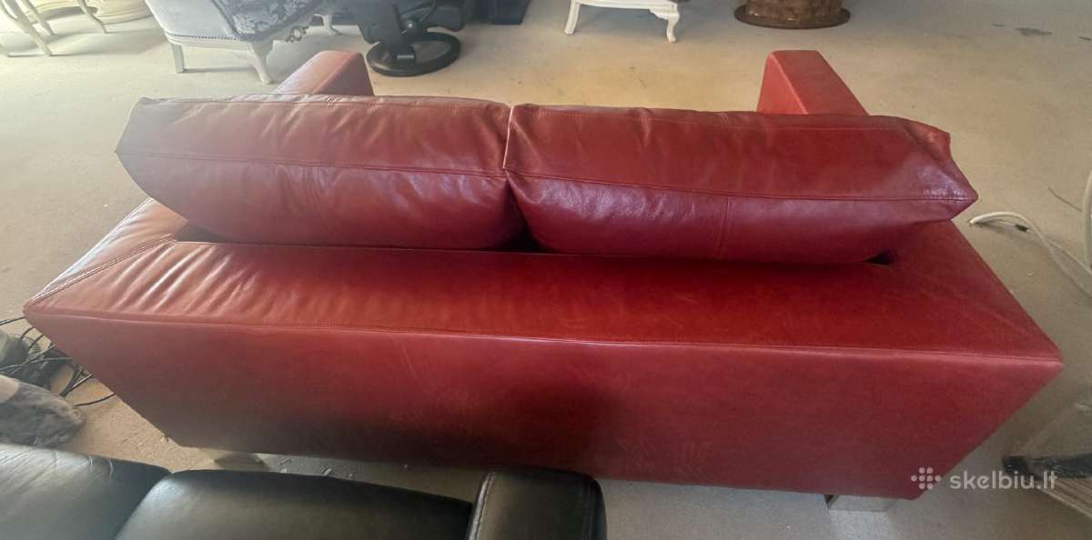 Itališka natūralios odos sofa - nuotraukos Nr. 7