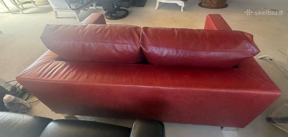 Itališka natūralios odos sofa - nuotraukos Nr. 8