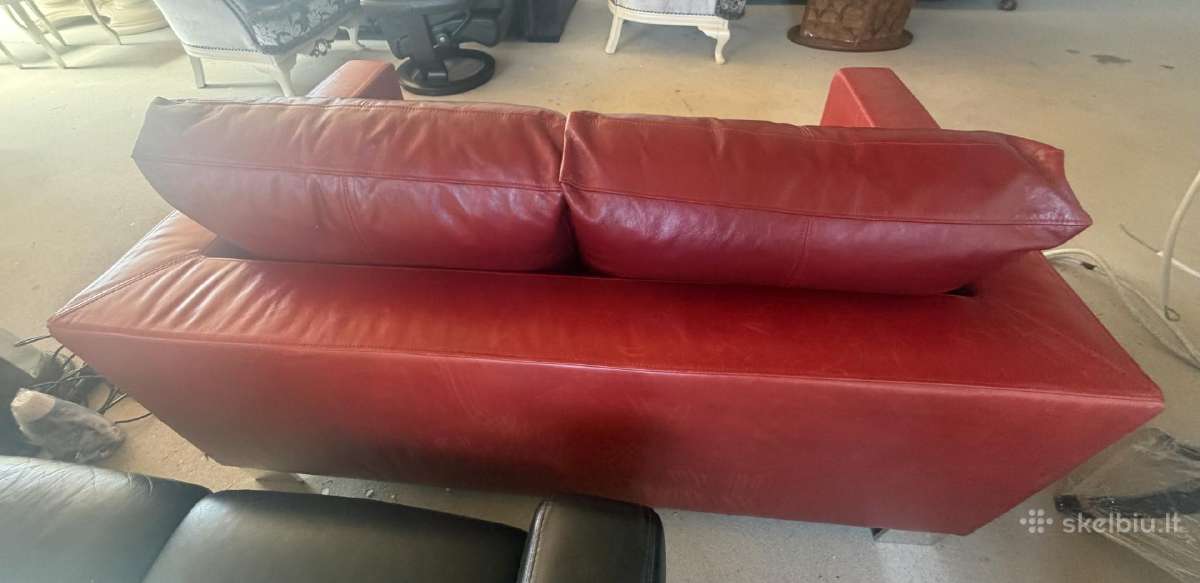 Itališka natūralios odos sofa - nuotraukos Nr. 9
