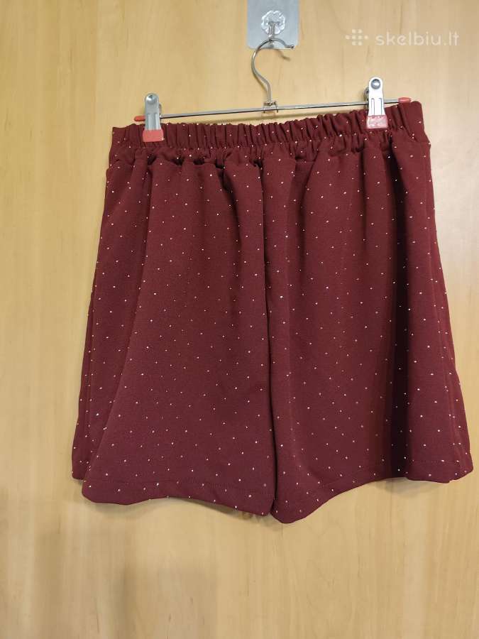 Sijonšorčiai bordo spalvos su blizgučiais - nuotraukos Nr. 2