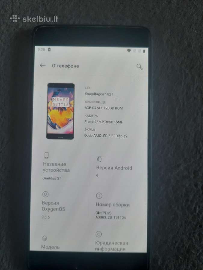 One plius 3t 128gb - nuotraukos Nr. 4