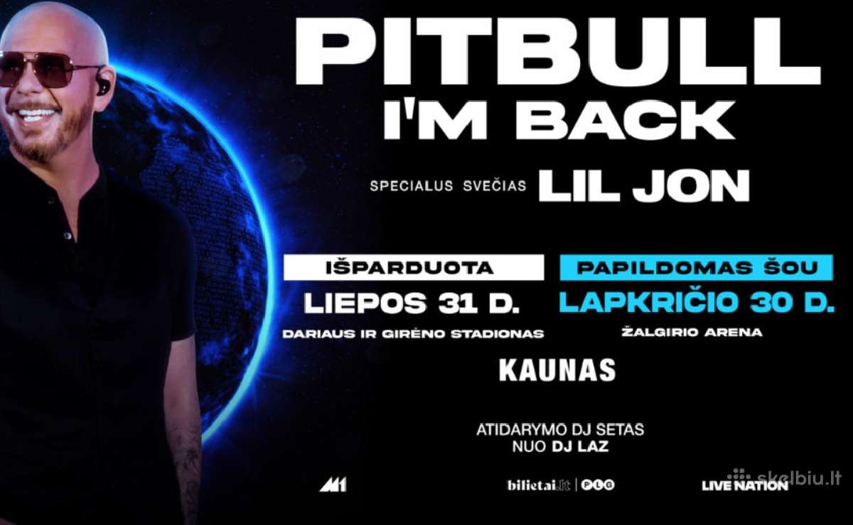 Pitbull bilietas