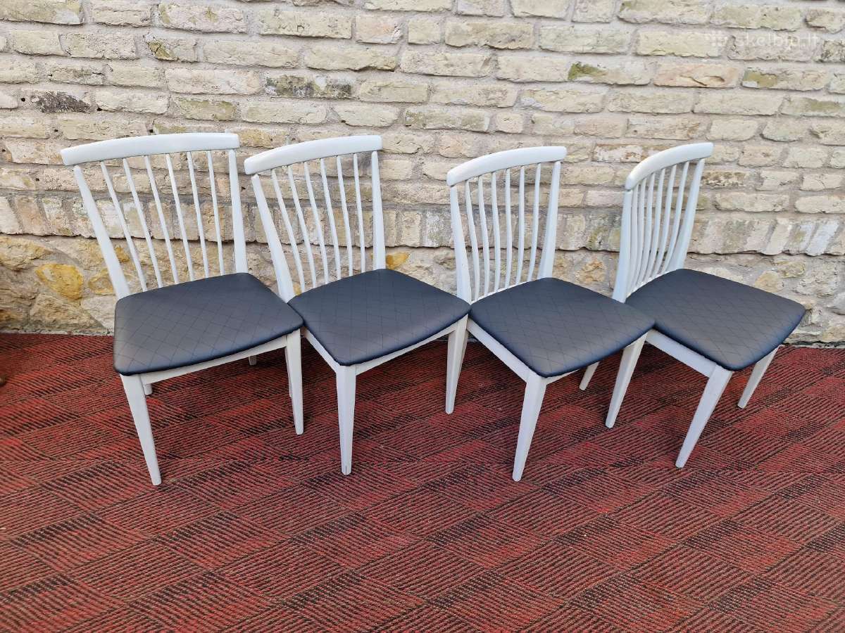 Vintažinės mid century autorinės kėdės "Asko" - nuotraukos Nr. 13