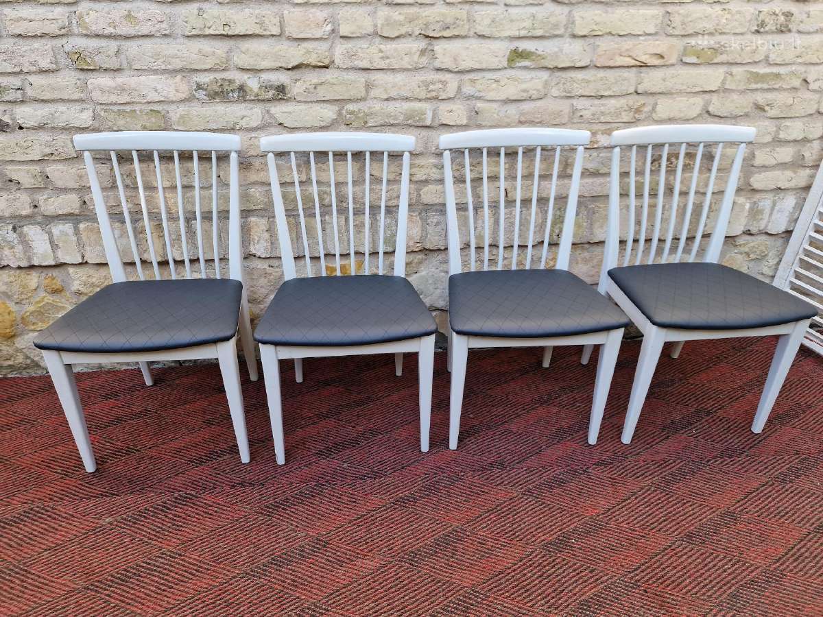Vintažinės mid century autorinės kėdės "Asko" - nuotraukos Nr. 20