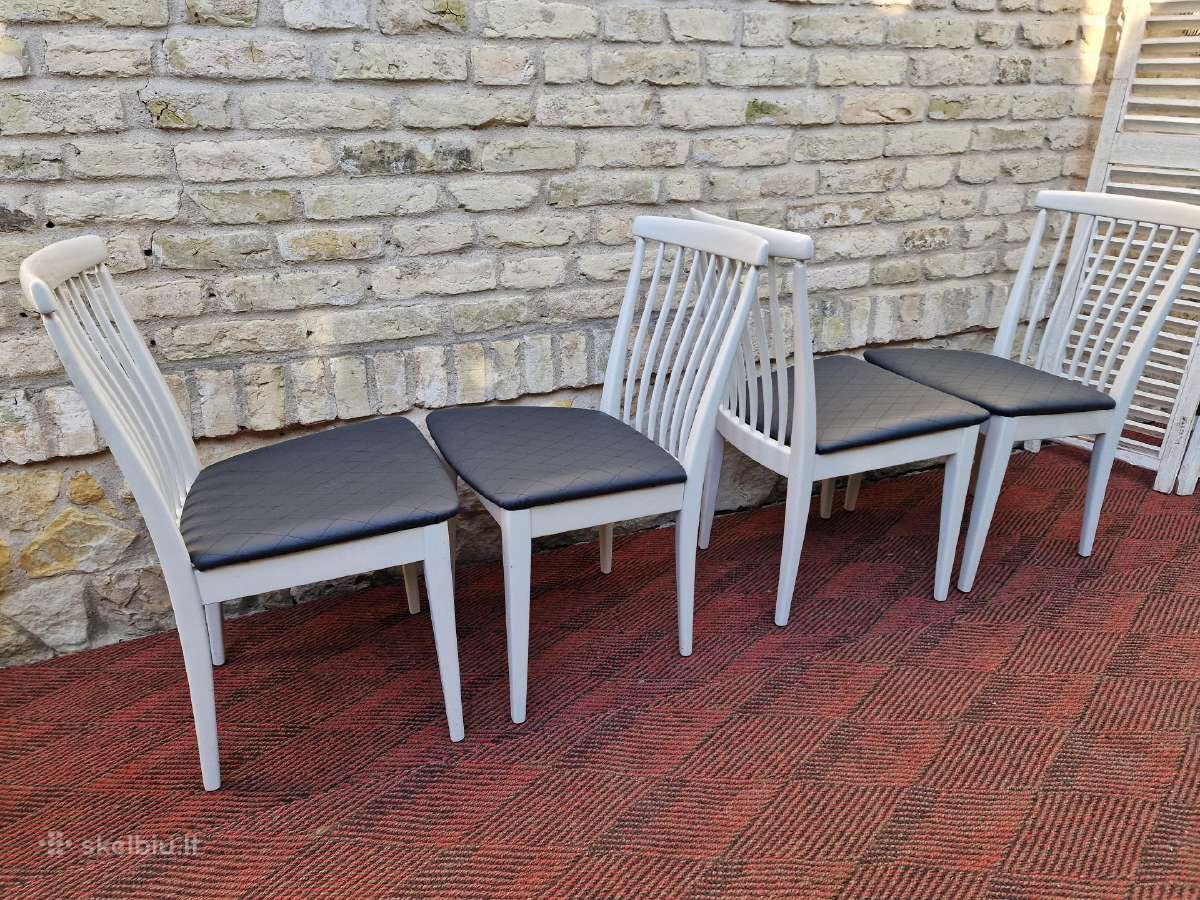 Vintažinės mid century autorinės kėdės "Asko" - nuotraukos Nr. 27