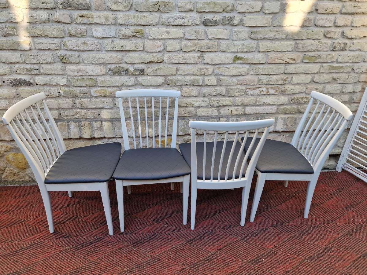 Vintažinės mid century autorinės kėdės "Asko" - nuotraukos Nr. 32