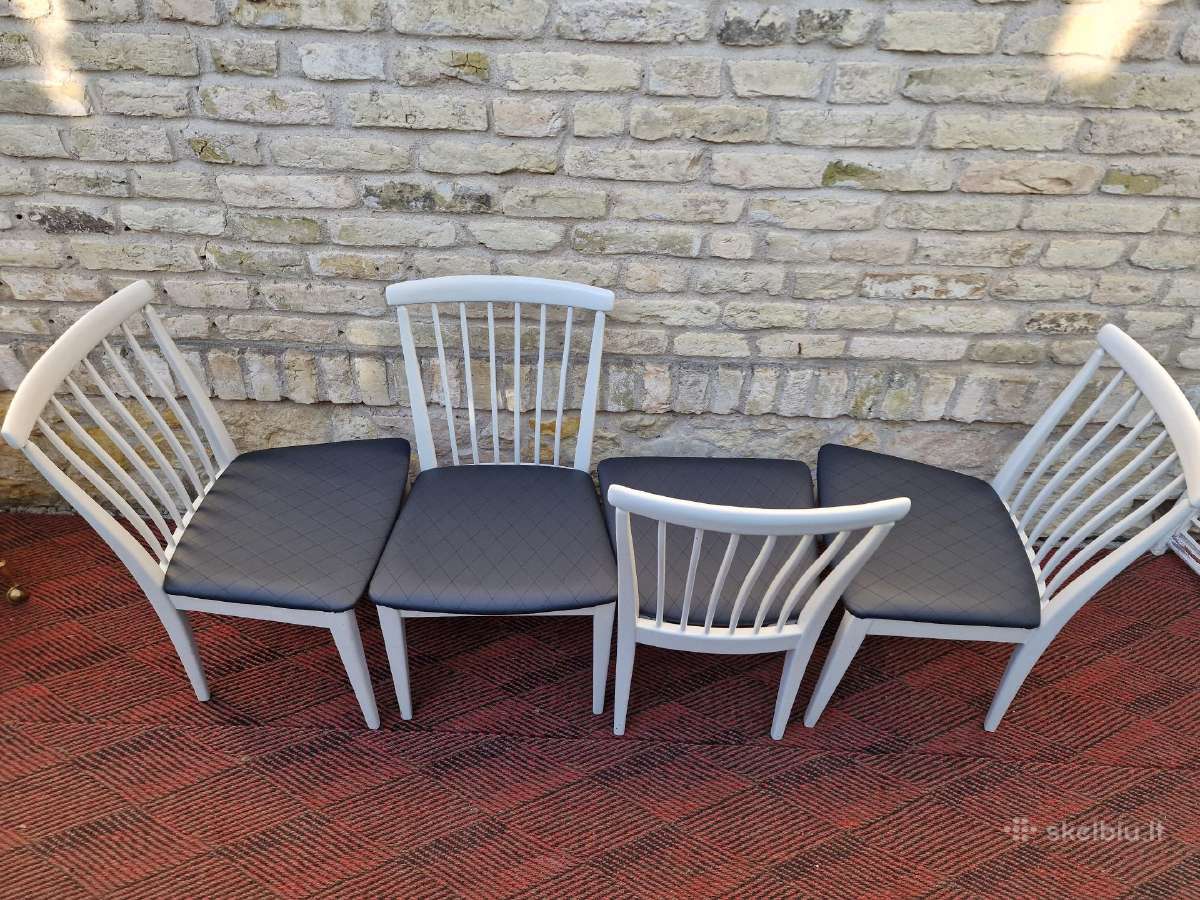 Vintažinės mid century autorinės kėdės "Asko" - nuotraukos Nr. 36