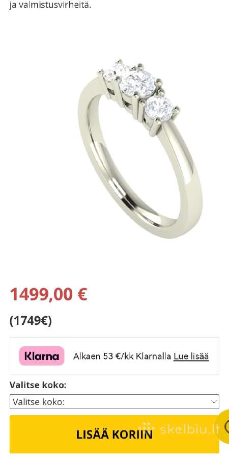 750 sertifikuotas žiedas su 0,50 ct briliantais - nuotraukos Nr. 18