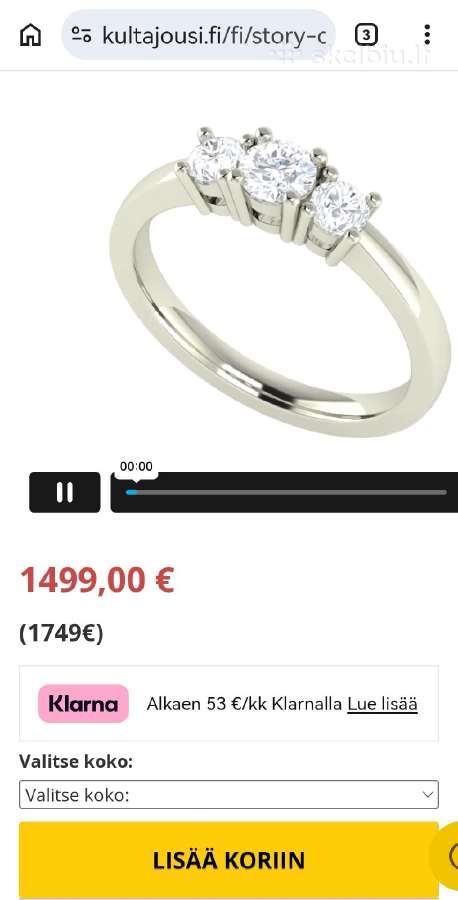 750 sertifikuotas žiedas su 0,50 ct briliantais - nuotraukos Nr. 19