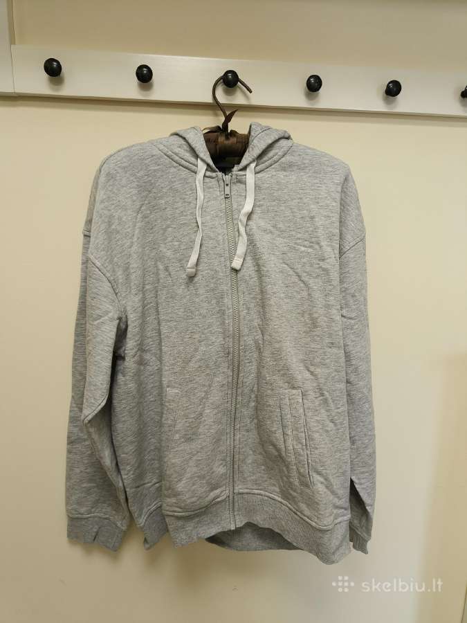 H&m pilkas džemperis su užtrauktuku (Relaxed Fit) - nuotraukos Nr. 3