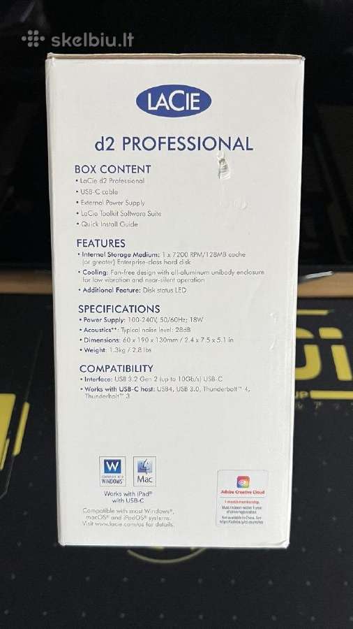 Lacie d2 Professional 4tb HDD - nuotraukos Nr. 2