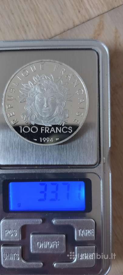 Sidabras 100 francs 1994, Javelin. - nuotraukos Nr. 3