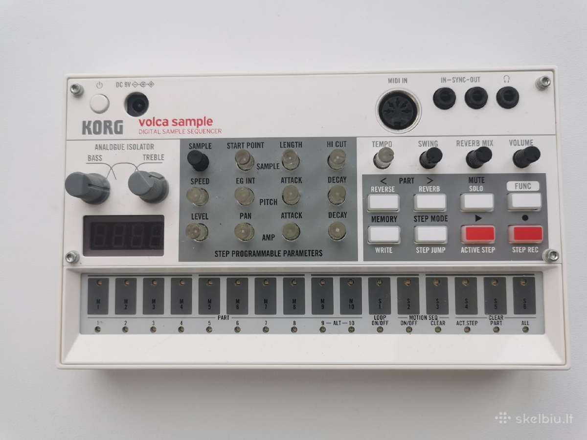 Korg Volca Sample (Su maitinimo šaltiniu)
