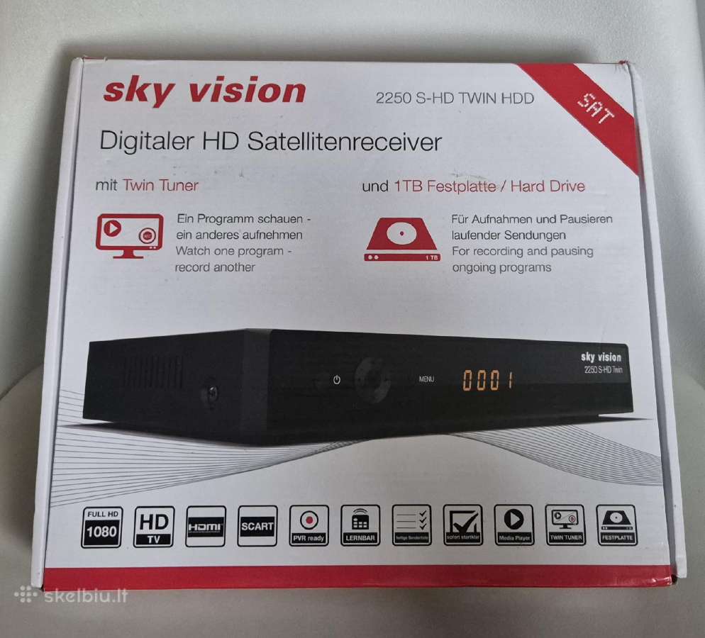 Sky Vision 2250 S-HD Twin HDD palydovinis imtuvas