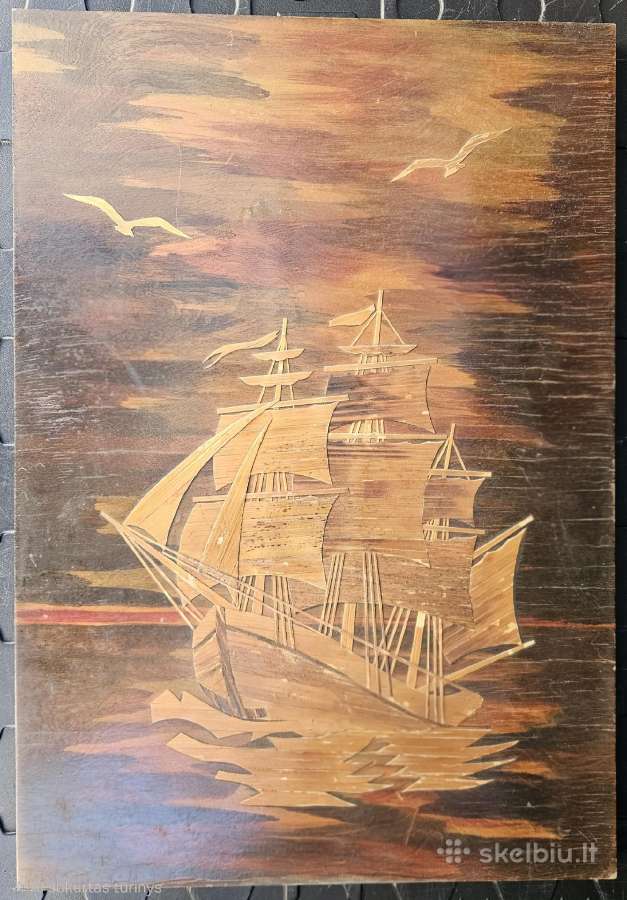 Paveikslas Burlaivis Vintažinis/reljefinis
