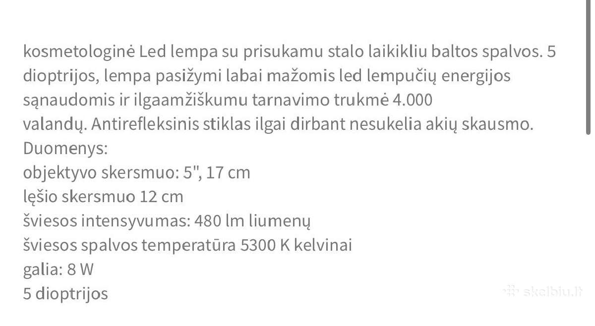 Kosmetologine lempa - nuotraukos Nr. 2