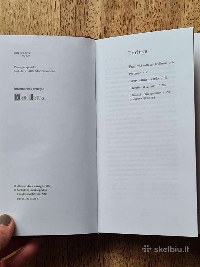 Knyga: Lietuvos miestų vardai. A. Vanagas - nuotraukos Nr. 2