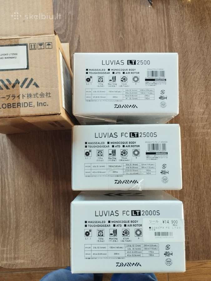 Parduodu 20 Daiwa Luvias 2000ss/ 2500s/ 2500.