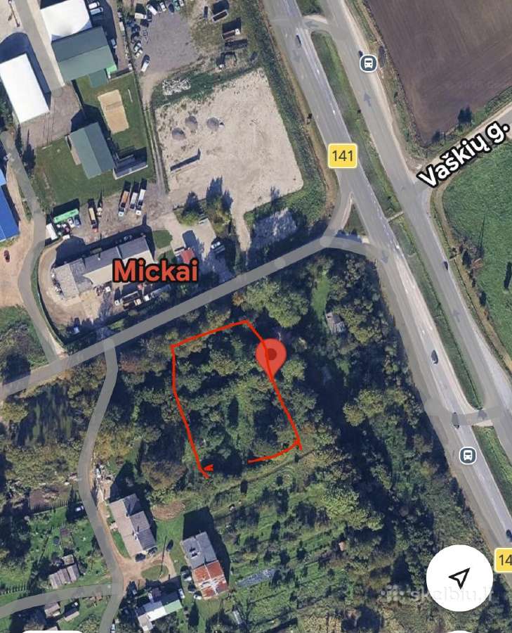 14 arų Žemės sklypas Mickų kaimas, Priekulės sen.