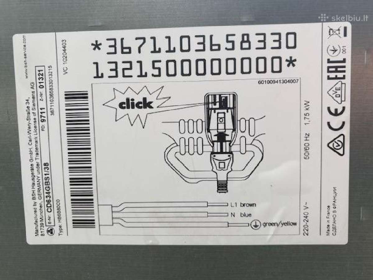 Siemens iq700 įmontuojama garinė orkaitė - nuotraukos Nr. 5