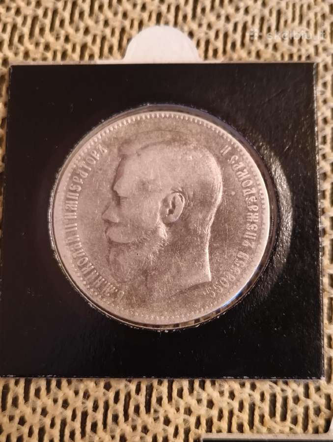 Moneta Rublis . Caro Sidabras 900. .originalas. - nuotraukos Nr. 6