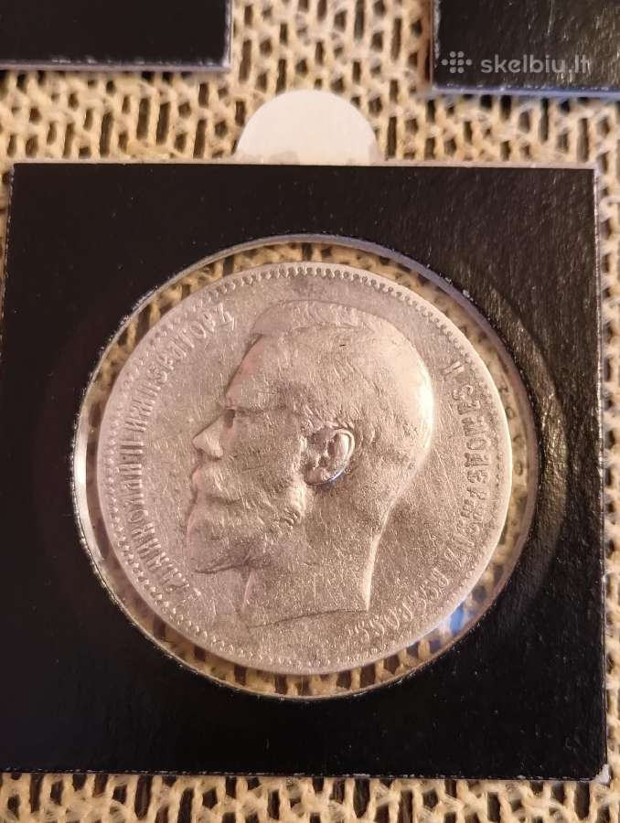 Moneta Rublis . Caro Sidabras 900. .originalas. - nuotraukos Nr. 8